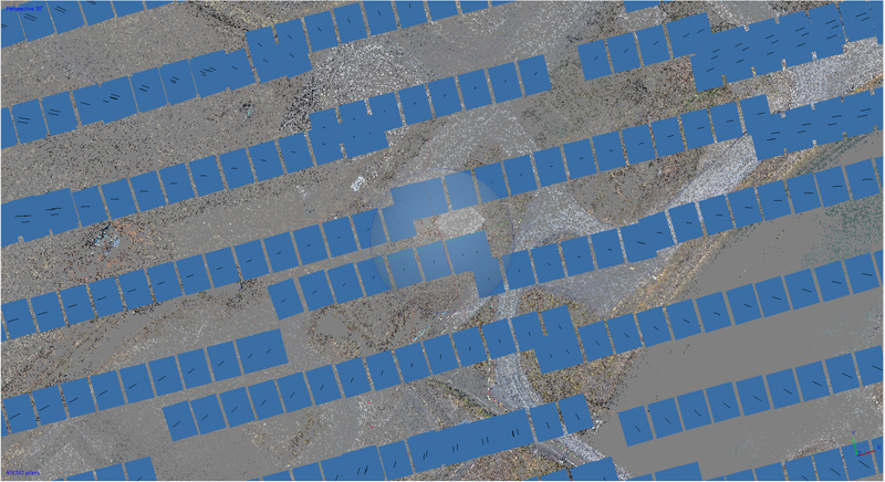 撮影した画像をPhotoscan Professional にて画像解析。